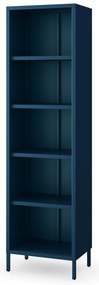Knižnica do obývačky MARIO, 500 x 1800 x 350 mm, Modern: tmavomodrá farba