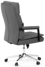 Autronic BONTEC Kancelárske kreslo, hojdací mechanizmus, šedá ekokoža, KA-D8104 GREY Farba: Šedá