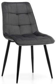 JAKS Jedálenská stolička Chic velvet tmavo šedá