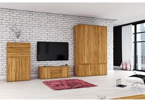 Šatníková skriňa z dubového dreva 135x206 cm Vento 3 - The Beds