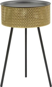 Odkladací stolík Glovy 40 cm čierny/zlatý