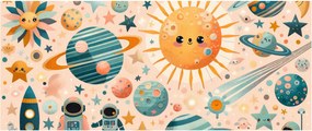 Obraz - Kúsky z vesmíru (120x50 cm)
