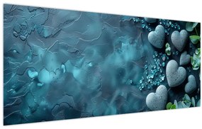 Obraz - Kamene tvaru srdca (120x50 cm)