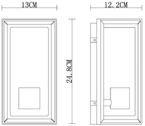 Globo 31982W - Vonkajšie nástenné svietidlo LOGANA 1xE27/60W/230V IP44 biela