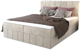 Čalúnená posteľ boxspring BAHAMA, 140x200, monolith 02