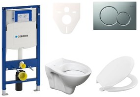 Cenovo zvýhodnený závesný WC set Geberit do ľahkých stien / predstenová montáž + WC S-Line S-line Pro 111.300.00.5NR3