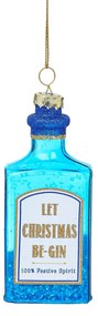 sass & belle Sklenená vianočná ozdoba Gin Blue