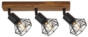 Rabalux 3139 - Bodové svietidlo ZEUS 3xE14/40W/230V dub