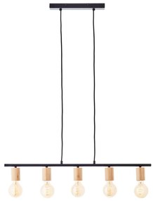 Brilliant - Luster na lane KERRY 5xE27/40W/230V čierny/bambus