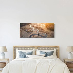 Obraz - Úsvit nad meandrami (120x50 cm)