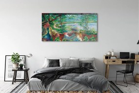 Obraz plexi Art stretnutie pri jazere 140x70 cm