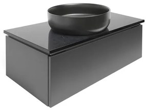 Kúpeľňová skrinka s žulovou doskou SAT Feel 100x30x46 cm mat SATFEEL100ANTZ, 1 ks