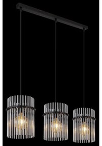Globo 15698-3H - Luster na lanku GORLEY 3xE27/60W/230V čierna