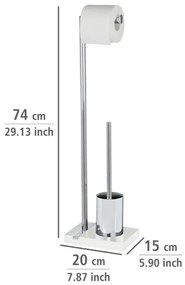 WENKO 20486100 - WC kefa NOBLE 20x74 cm chróm/biela