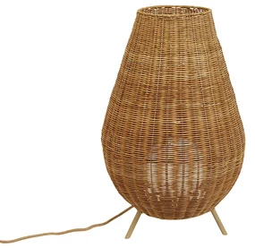 Ratanová stojacia lampa s možnosťou stmievania IP65 s diaľkovým ovládaním - Saona