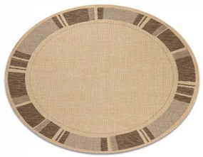 Okrúhly koberec SISAL FLOORLUX 20195 mais, káva Veľkosť: kruh 160 cm