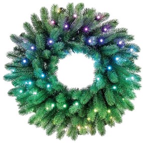 Twinkly GD20P4425P00 - LED RGB Stmievateľný vianočný veniec 50xLED pr. 60 cm Wi-Fi