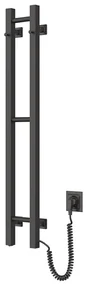 Navin Elektrický sušiak na uteráky SILOUETTE 187W/230V 101,1 cm IP44 čierna pravá hran. NV0011