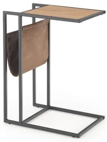 Odkladací stolík Compact, dub zlatý / čierna