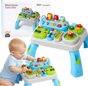LEAN Toys Interaktívna vzdelávacia stolička pre batoľa – moduly so zvukmi