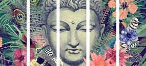 5-dielny obraz Budha na exotickom pozadí - 200x100