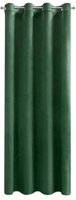 DECOREUM  Jednofarebný zamatový záves 140 cm x 250 cm zelená 100 % polyester 121018