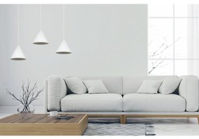 Závesné svietidlo Soho, 3x biele kovové tienidlo, (fi 14cm)