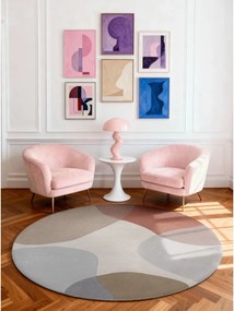 Béžový ručne tkaný vlnený okrúhly koberec ø 200 cm Hackney Clarissa – Ted Baker