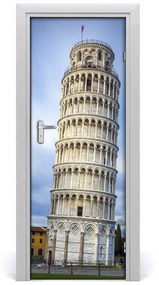 Fototapeta samolepiace dvere šikmá veža PIZAY 85x205 cm