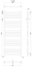 Sapho Sapho, METRO vykurovacie teleso 600x1530 mm, chrom, 0411-02