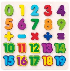 Woody Puzzle - pevné čísla na doske