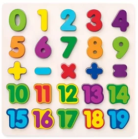 Woody Puzzle - pevné čísla na doske