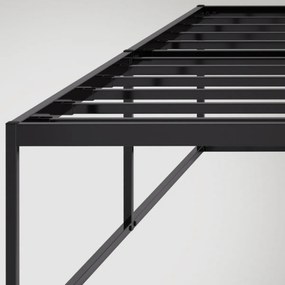 Kovová posteľ Scala - 200x100, v46 cm - Čierna