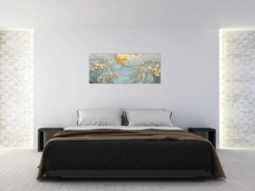 Obraz - 3D perly v oceáne (120x50 cm)