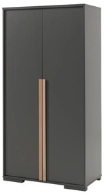 Tmavosivá detská šatníková skriňa 98x195 cm London – Vipack