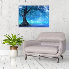 Sklenený obraz - Mystický les (70x50 cm)
