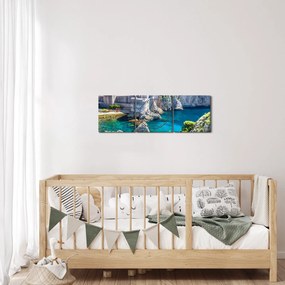 Obraz - Dubrovník (s hodinami) (90x30 cm)