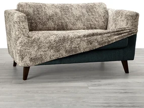 Bielastické poťahy MARMO béžové kreslo ušiak (š. 60 - 110 cm)