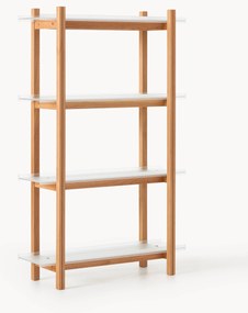 Veľký regál z dubového dreva so sklenenými policami Alex