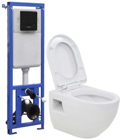 Keramické závesné WC so skrytou vrchnou nádržou čierne 3082092