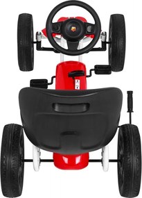 Ramiz Pedálová motokára ABARTH pre deti červená + EVA kolesá + ručná brzda + voľnobeh