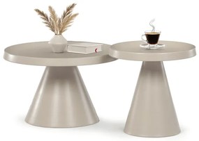 Autronic BONTEC Konferenčný stolík 69x69x44cm, kov, kašmír, CT-F4112 CSM Farba: Béžová