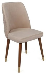 Súprava jedálenských stoličiek Hugo Cream and Walnut, 2 ks