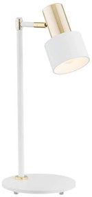 Argon 4256 - Stolná lampa DORIA 1xE27/15W/230V biela/mosadz