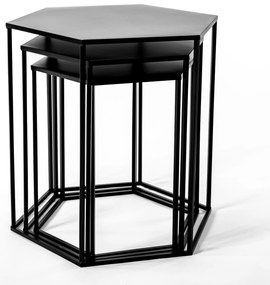 Tutumi Tutumi, Kávový - konferenčný stolík 46×46×55 cm SG1710-07, čierna, KRZ-16673