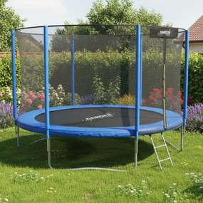 Záhradná trampolína pre deti s ochrannou sieťou a rebríkom 8FT  - Ø 252 cm