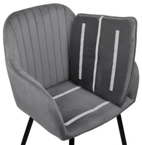 Jedálenská stolička SEVILLA zamatová, grafitová