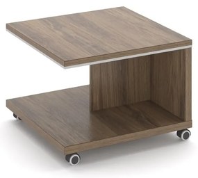 Konferenčný stolík mobilný TopOffice 70 x 70 cm, dub charleston
