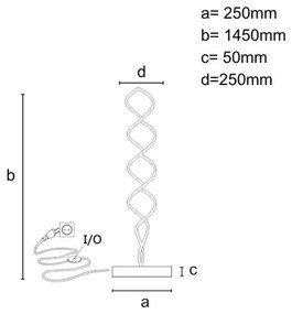 LED Stmievateľná stojacia lampa LED/90W/230V 3000-6500K + diaľkové ovládanie