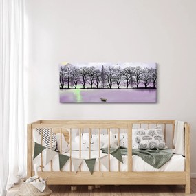 Obraz - Pramice na jazere (120x50 cm)